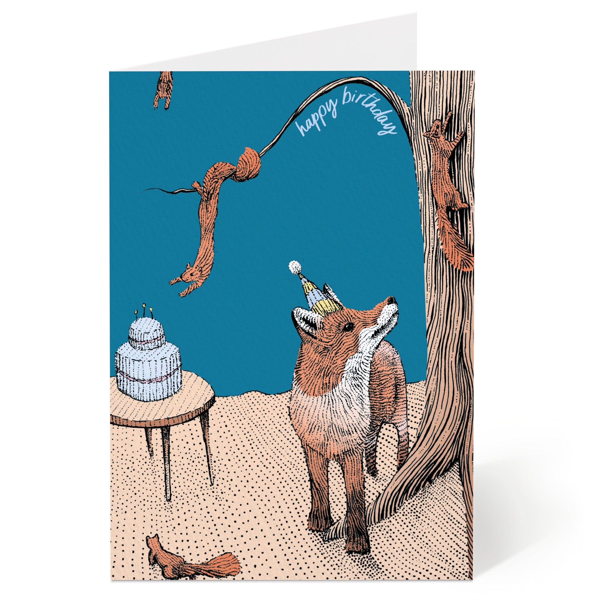 Fox and Squirrels Card