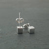 Cube Sterling Silver Studs