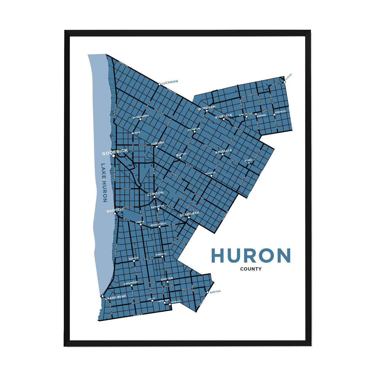Huron County Map Print