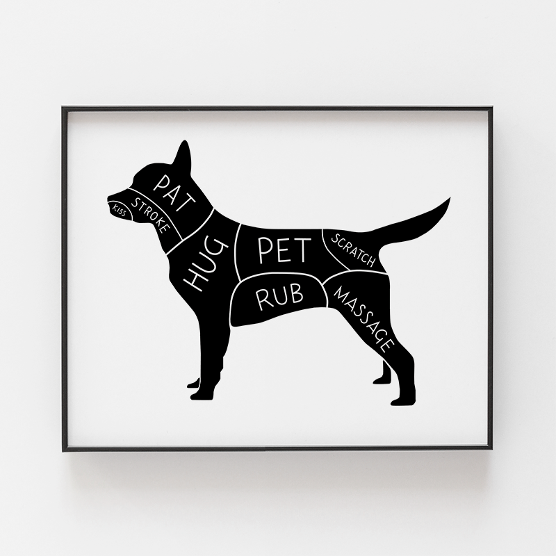 Guide To Dog Petting Print