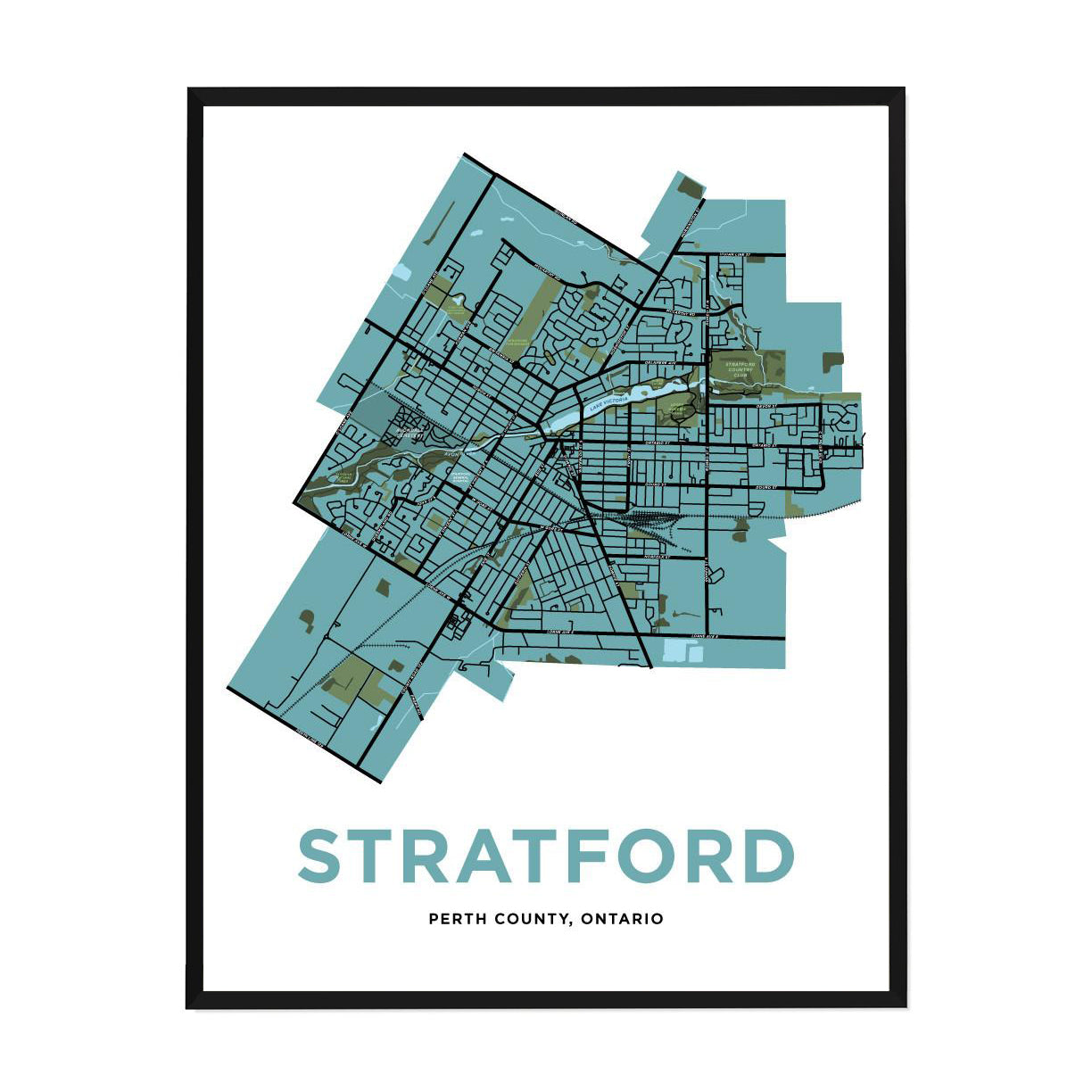 Stratford Map Print