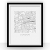 London Map Print - B&amp;W