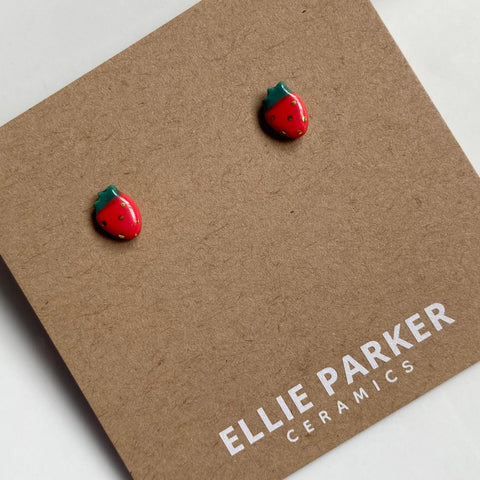 Strawberry Ceramic Studs