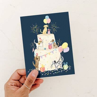Cake Party Dog Card