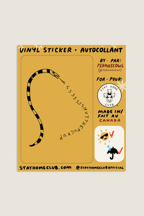 STFU Snake Sticker