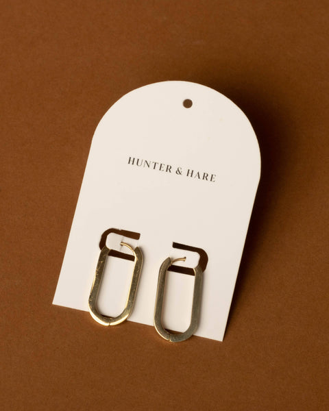 Olivia Oval Clasp Hoops