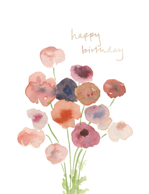 Poppies Birthday Card