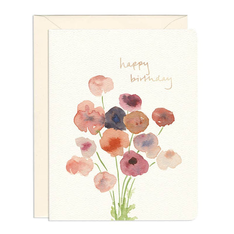 Poppies Birthday Card