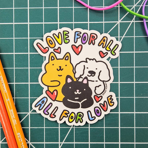All For Love Pride Vinyl Sticker