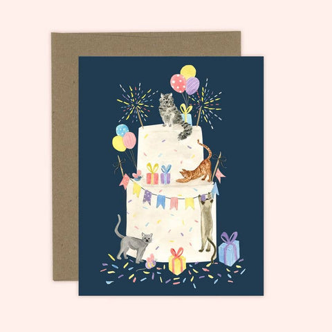 Cake Party Cat Card