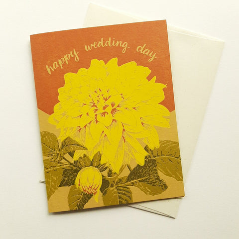 Yellow Wedding Day Card