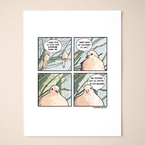 The Volume Is The Message Comic Print