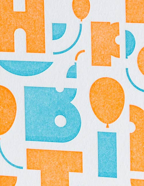Happy Birthday Letterpress Card