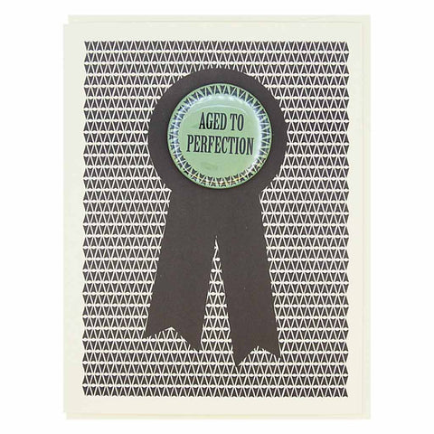 Aged to Perfection Button Card