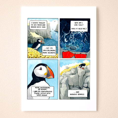 Puffin's Bluff Comic Print
