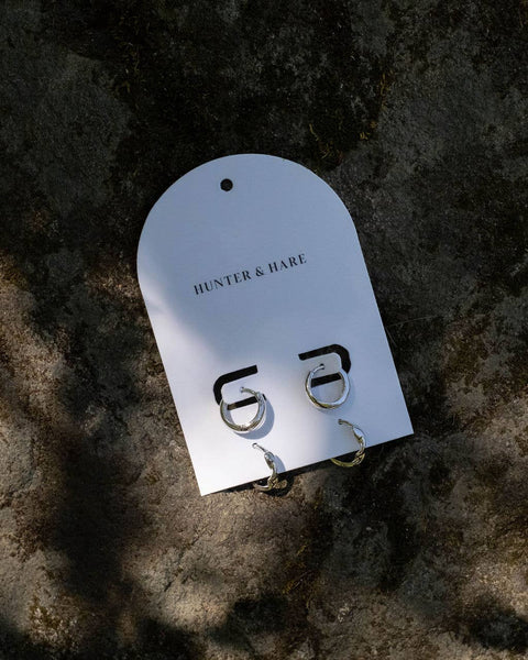 Rory Twist & Thick Silver Set