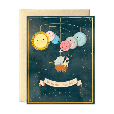 Solar System Baby Card
