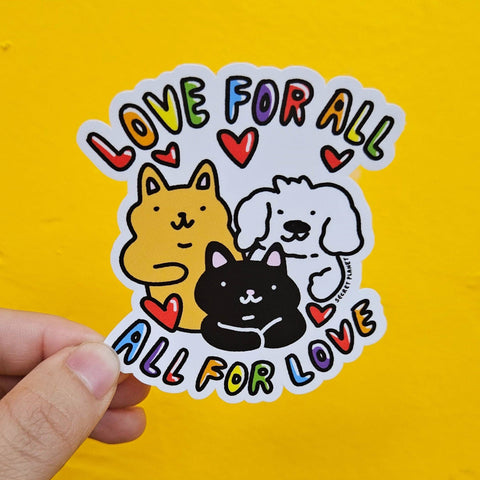 All For Love Pride Vinyl Sticker