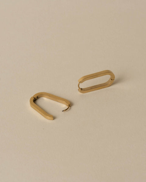 Olivia Oval Clasp Hoops