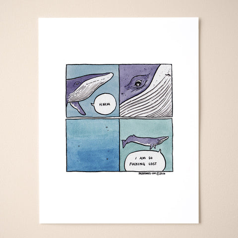 Lost In Sea Comic Print