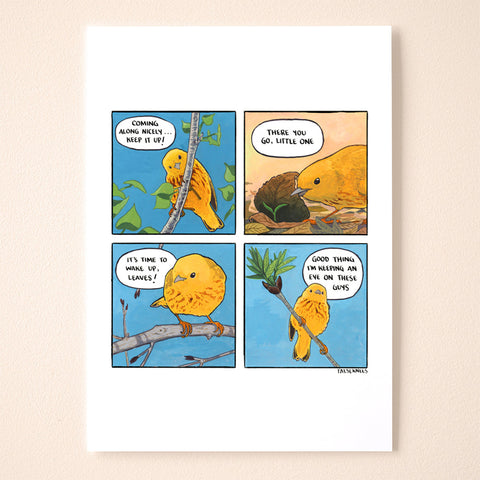 Warden Warbler Comic Print