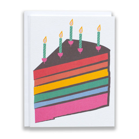 Rainbow Birthday Cake Card