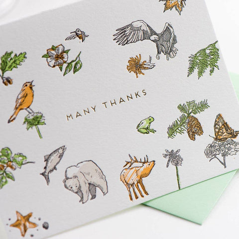 Many Thanks Flora & Fauna Card