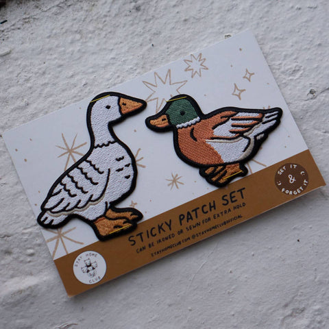 Fowl Embroidered Sticky Patch Duo
