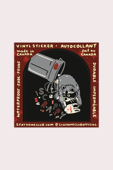 Scrappy Raccoon (Trash) Sticker