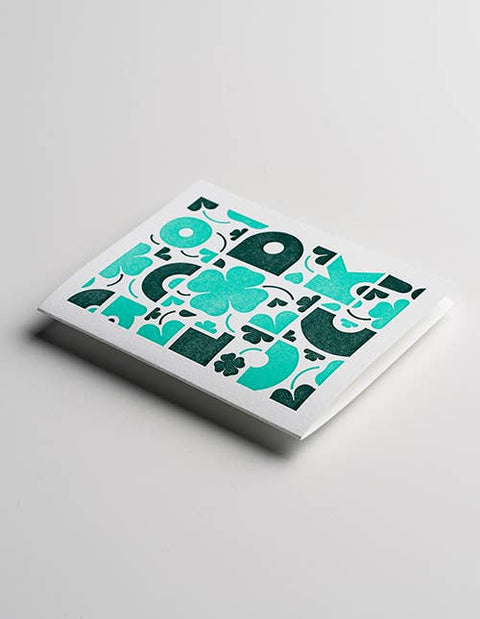 Good Luck Letterpress Card