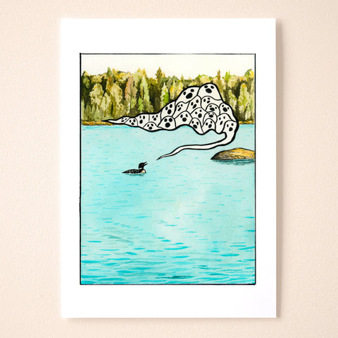 Loon Call Comic Print