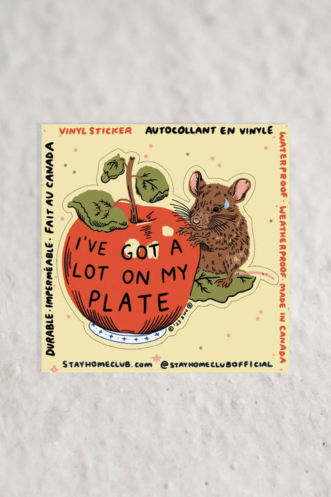 A Lot On My Plate Sticker