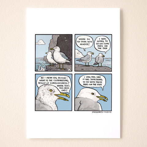 What Fries Ahead Comic Print