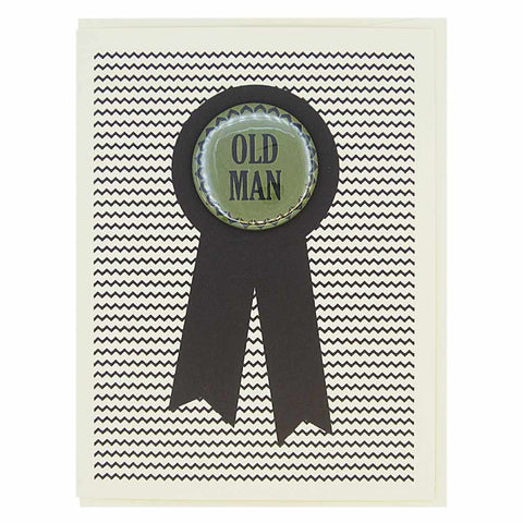 Old Man Button Card