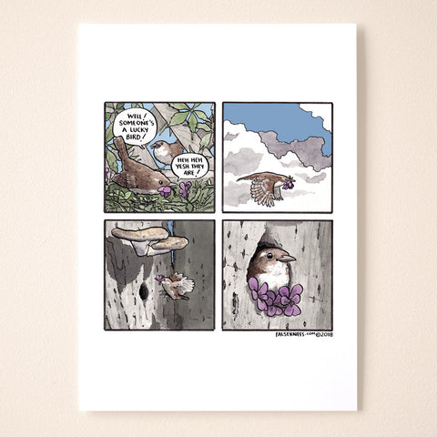 Lucky Bird Comic Print