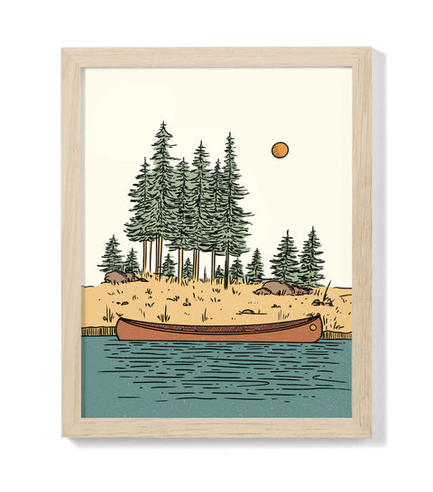 Vintage Canoe Print