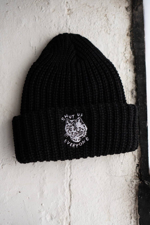 Shut Up Everyone Chunky Knit Beanie