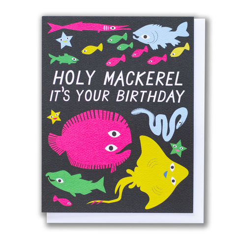 Holy Mackerel Birthday Card