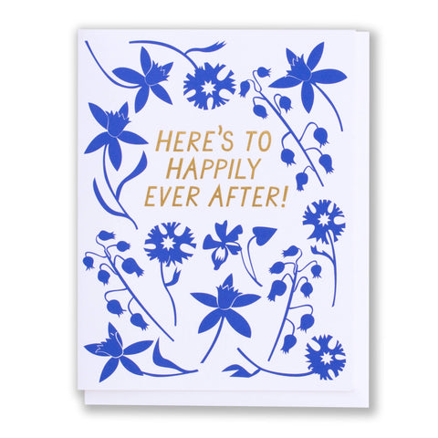 Happily Ever After Foil & Floral Card