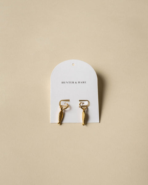 Milla Fish Pendant Huggies