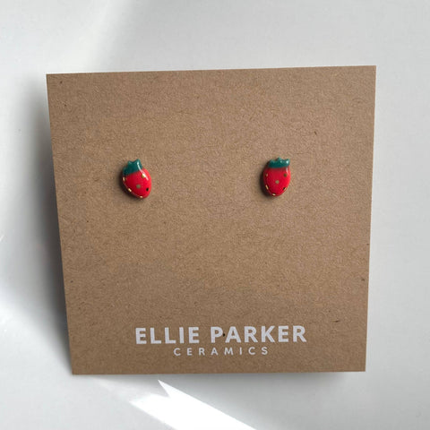 Strawberry Ceramic Studs