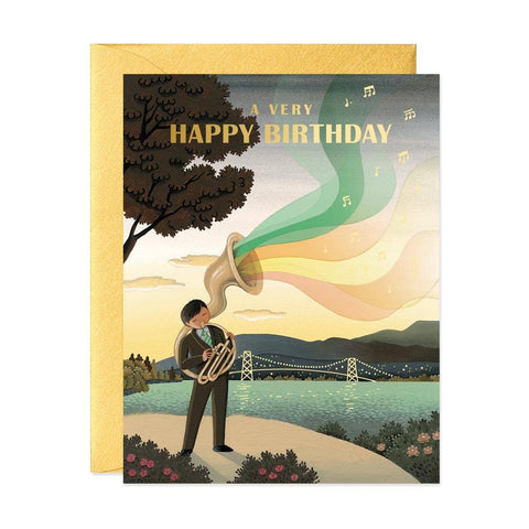 Tuba Player Birthday Card