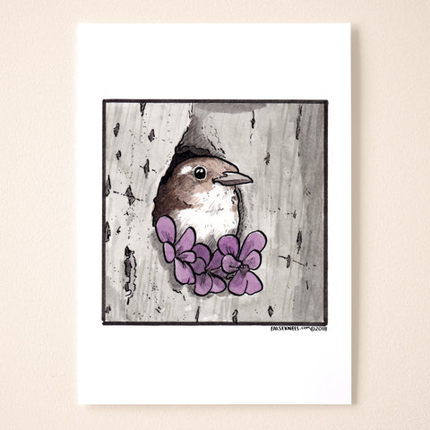 Lucky Bird Close-Up Comic Print