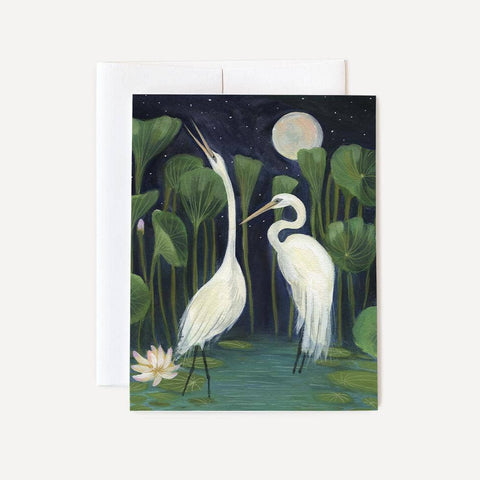 Midnight Egrets Card
