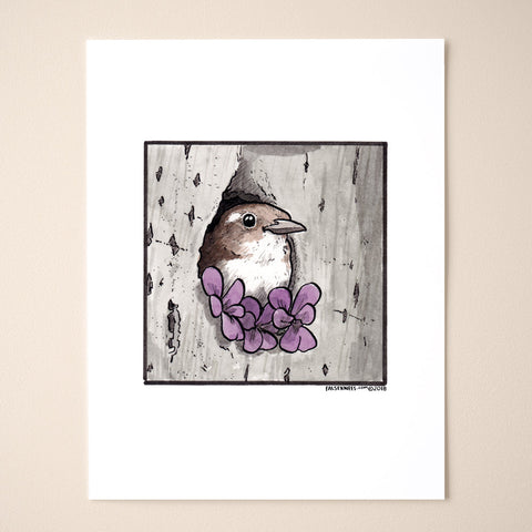 Lucky Bird Close-Up Comic Print