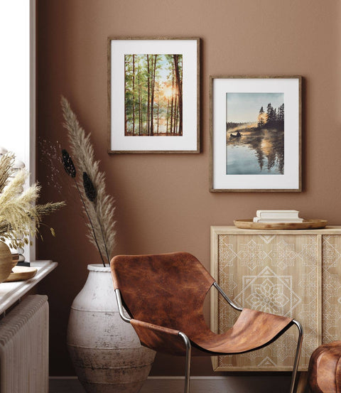 Algonquin Sunset Through the Pines Print