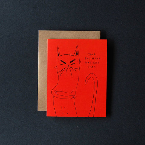 Bitter Kitty Birthday Card