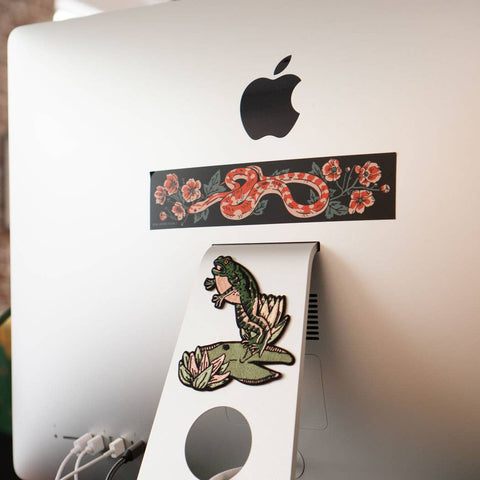 Jumpy Frog Embroidered Sticky Patch