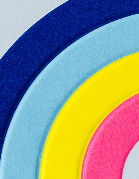 Arc-en-ciel Rainbow Letterpress Card
