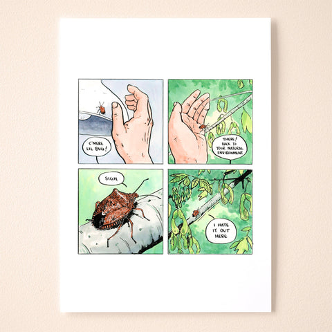 Mme. Punaise Comic Print